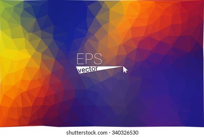 Multicolor dark blue, red  geometric rumpled triangular low poly style gradient illustration graphic background. Vector polygonal design for your business.