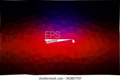 Multicolor dark blue, red geometric rumpled triangular low poly origami style gradient illustration graphic background. Vector polygonal design for your business.