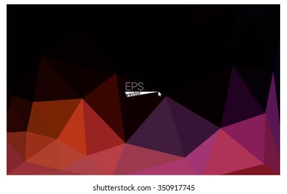 Multicolor dark blue, red geometric rumpled triangular low poly origami style gradient illustration graphic background. Vector polygonal design for your business.