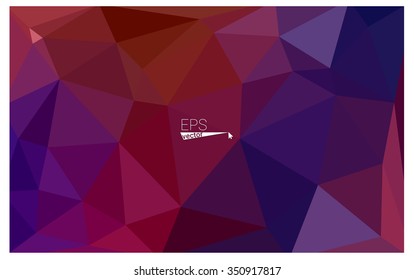 Multicolor dark blue, red geometric rumpled triangular low poly origami style gradient illustration graphic background. Vector polygonal design for your business.