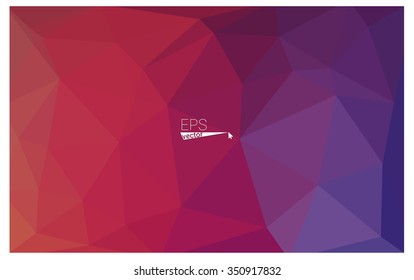 Multicolor dark blue, red geometric rumpled triangular low poly origami style gradient illustration graphic background. Vector polygonal design for your business.