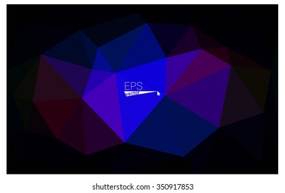 Multicolor dark blue, red geometric rumpled triangular low poly origami style gradient illustration graphic background. Vector polygonal design for your business.