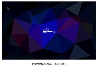 Multicolor dark blue, red geometric rumpled triangular low poly origami style gradient illustration graphic background. Vector polygonal design for your business.