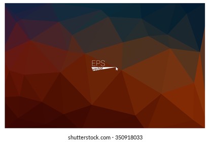 Multicolor dark blue, red geometric rumpled triangular low poly origami style gradient illustration graphic background. Vector polygonal design for your business.