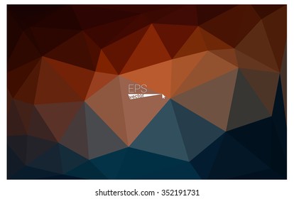 Multicolor dark blue, red geometric rumpled triangular low poly origami style gradient illustration graphic background. Vector polygonal design for your business.