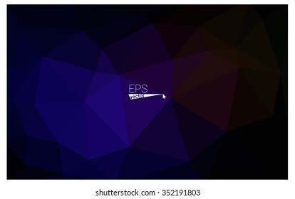 Multicolor dark blue, red geometric rumpled triangular low poly origami style gradient illustration graphic background. Vector polygonal design for your business.