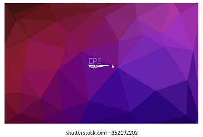 Multicolor dark blue, red geometric rumpled triangular low poly origami style gradient illustration graphic background. Vector polygonal design for your business.