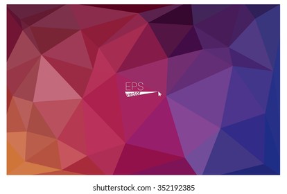 Multicolor dark blue, red geometric rumpled triangular low poly origami style gradient illustration graphic background. Vector polygonal design for your business.
