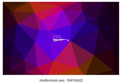 Multicolor dark blue, red geometric rumpled triangular low poly origami style gradient illustration graphic background. Vector polygonal design for your business.