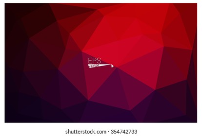 Multicolor dark blue, red geometric rumpled triangular low poly origami style gradient illustration graphic background. Vector polygonal design for your business.