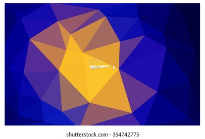 Multicolor dark blue, red geometric rumpled triangular low poly origami style gradient illustration graphic background. Vector polygonal design for your business.
