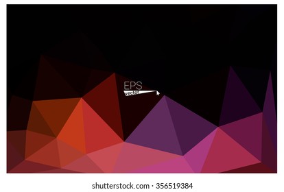 Multicolor dark blue, red geometric rumpled triangular low poly origami style gradient illustration graphic background. Vector polygonal design for your business.