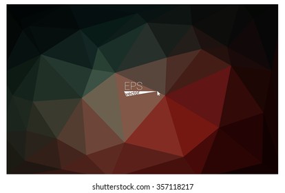 Multicolor dark blue, red geometric rumpled triangular low poly origami style gradient illustration graphic background. Vector polygonal design for your business.