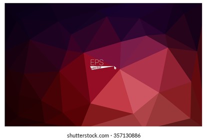 Multicolor dark blue, red geometric rumpled triangular low poly origami style gradient illustration graphic background. Vector polygonal design for your business.