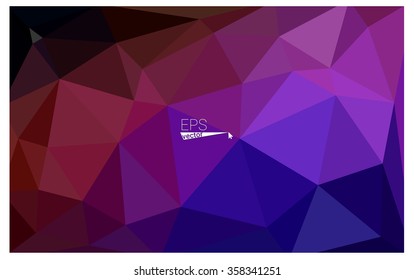 Multicolor dark blue, red geometric rumpled triangular low poly origami style gradient illustration graphic background. Vector polygonal design for your business.
