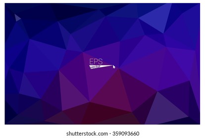 Multicolor dark blue, red geometric rumpled triangular low poly origami style gradient illustration graphic background. Vector polygonal design for your business.
