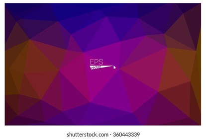 Multicolor dark blue, red geometric rumpled triangular low poly origami style gradient illustration graphic background. Vector polygonal design for your business.