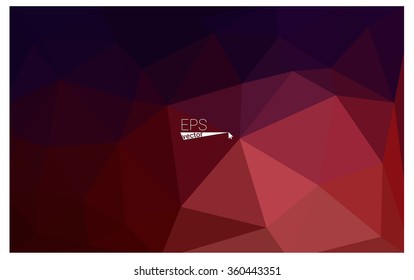 Multicolor dark blue, red geometric rumpled triangular low poly origami style gradient illustration graphic background. Vector polygonal design for your business.