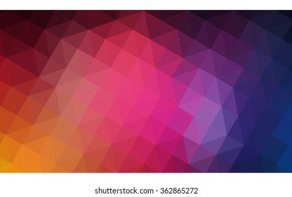 Multicolor dark blue, red polygonal illustration, which consist of triangles. Geometric background in Origami style with gradient. Triangular design for your business in vector.