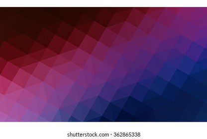 Multicolor dark blue, red polygonal illustration, which consist of triangles. Geometric background in Origami style with gradient. Triangular design for your business in vector.