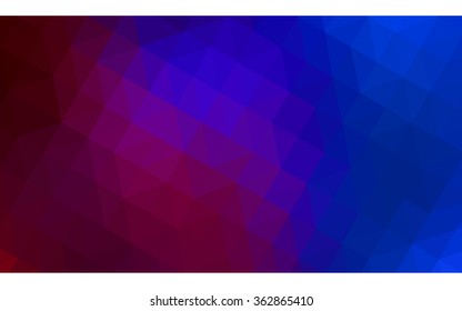 Multicolor dark blue, red polygonal illustration, which consist of triangles. Geometric background in Origami style with gradient. Triangular design for your business in vector.
