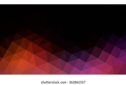 Multicolor dark blue, red polygonal illustration, which consist of triangles. Geometric background in Origami style with gradient. Triangular design for your business in vector.