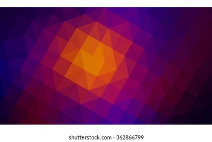 Multicolor dark blue, red polygonal illustration, which consist of triangles. Geometric background in Origami style with gradient. Triangular design for your business in vector.