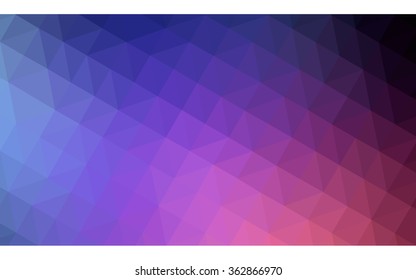 Multicolor dark blue, red polygonal illustration, which consist of triangles. Geometric background in Origami style with gradient. Triangular design for your business in vector.
