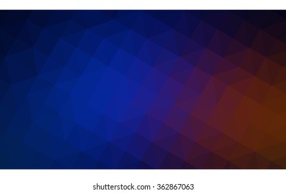 Multicolor dark blue, red polygonal illustration, which consist of triangles. Geometric background in Origami style with gradient. Triangular design for your business in vector.