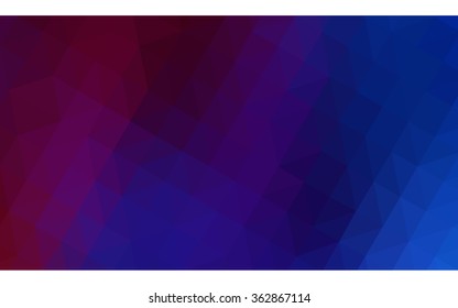 Multicolor dark blue, red polygonal illustration, which consist of triangles. Geometric background in Origami style with gradient. Triangular design for your business in vector.