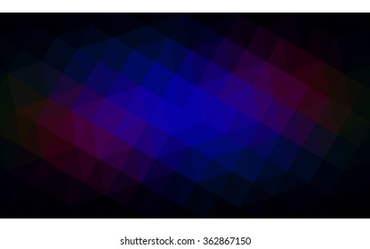Multicolor dark blue, red polygonal illustration, which consist of triangles. Geometric background in Origami style with gradient. Triangular design for your business in vector.