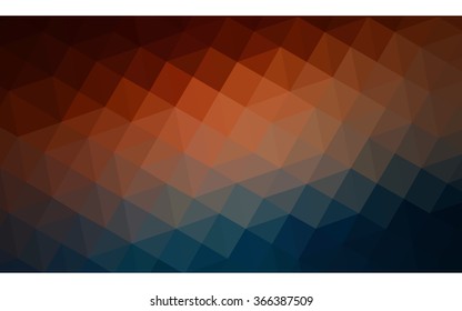 Multicolor dark blue, red polygonal illustration, which consist of triangles. Geometric background in Origami style with gradient. Triangular design for your business.
