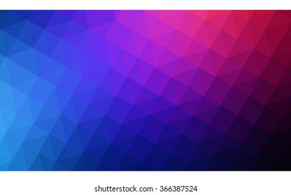 Multicolor dark blue, red polygonal illustration, which consist of triangles. Geometric background in Origami style with gradient. Triangular design for your business.