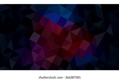 Multicolor dark blue, red polygonal illustration, which consist of triangles. Geometric background in Origami style with gradient. Triangular design for your business.