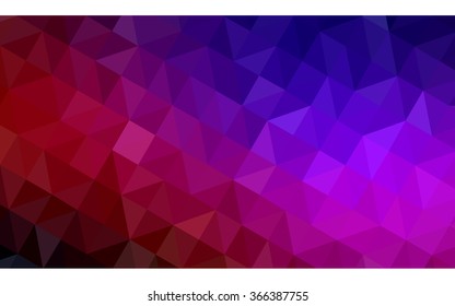 Multicolor dark blue, red polygonal illustration, which consist of triangles. Geometric background in Origami style with gradient. Triangular design for your business.