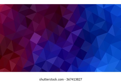 Multicolor dark blue, red polygonal illustration, which consist of triangles. Geometric background in Origami style with gradient. Triangular design for your business.