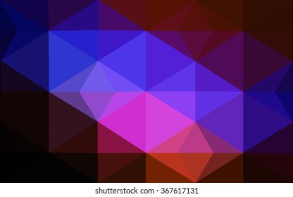 Multicolor dark blue, red polygonal illustration, which consist of triangles. Geometric background in Origami style with gradient. Triangular design for your business.