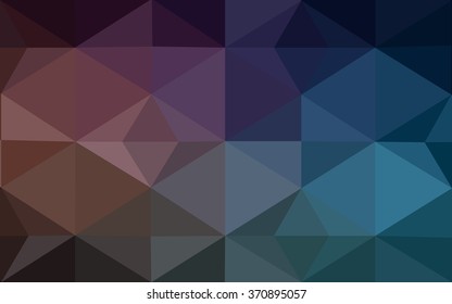 Multicolor dark blue, red polygonal illustration, which consist of triangles. Geometric background in Origami style with gradient. Triangular design for your business.
