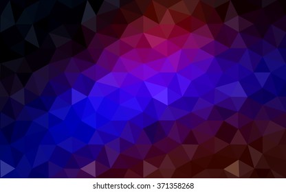 Multicolor dark blue, red polygonal illustration, which consist of triangles. Geometric background in Origami style with gradient. Triangular design for your business.