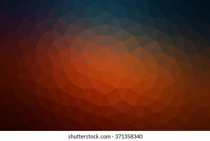 Multicolor dark blue, red polygonal illustration, which consist of triangles. Geometric background in Origami style with gradient. Triangular design for your business.