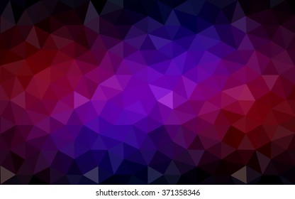Multicolor dark blue, red polygonal illustration, which consist of triangles. Geometric background in Origami style with gradient. Triangular design for your business.