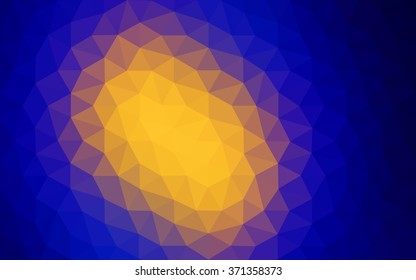 Multicolor dark blue, red polygonal illustration, which consist of triangles. Geometric background in Origami style with gradient. Triangular design for your business.