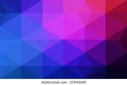Multicolor dark blue, red polygonal illustration, which consist of triangles. Geometric background in Origami style with gradient. Triangular design for your business.