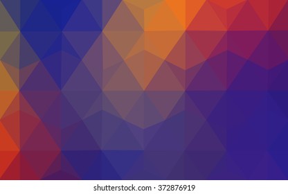 Multicolor dark blue, red polygonal illustration, which consist of triangles. Geometric background in Origami style with gradient. Triangular design for your business.