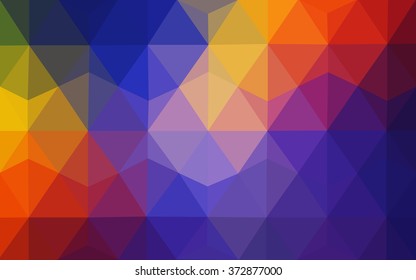 Multicolor dark blue, red polygonal illustration, which consist of triangles. Geometric background in Origami style with gradient. Triangular design for your business.