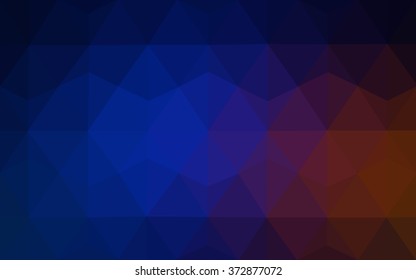 Multicolor dark blue, red polygonal illustration, which consist of triangles. Geometric background in Origami style with gradient. Triangular design for your business.