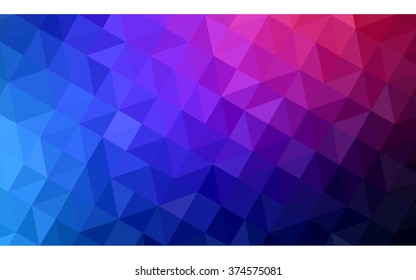 Multicolor dark blue, red polygonal illustration, which consist of triangles. Geometric background in Origami style with gradient. Triangular design for your business.