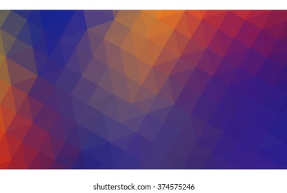 Multicolor dark blue, red polygonal illustration, which consist of triangles. Geometric background in Origami style with gradient. Triangular design for your business.