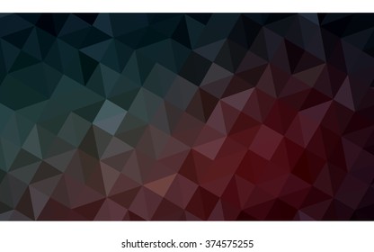 Multicolor dark blue, red polygonal illustration, which consist of triangles. Geometric background in Origami style with gradient. Triangular design for your business.