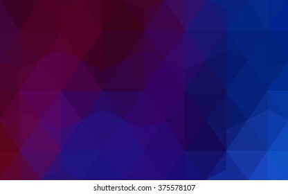 Multicolor dark blue, red polygonal illustration, which consist of triangles. Geometric background in Origami style with gradient. Triangular design for your business.